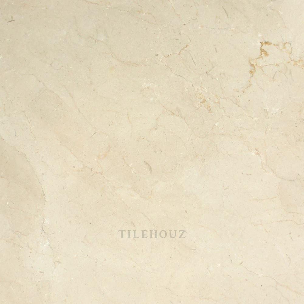 Crema Marfil 18x18 marble tile by Tilehouz, polished and honed finish for wall & ceiling use.