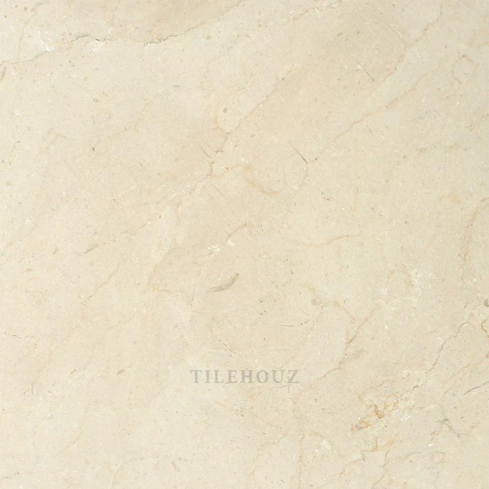 Crema Marfil 24x24 marble wall tile Select by Tilehouz, polished and honed cream stone with subtle veining.
