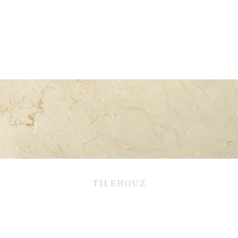 Crema Marfil 4x12 marble tile in beige with polished and honed finish Tilehouz