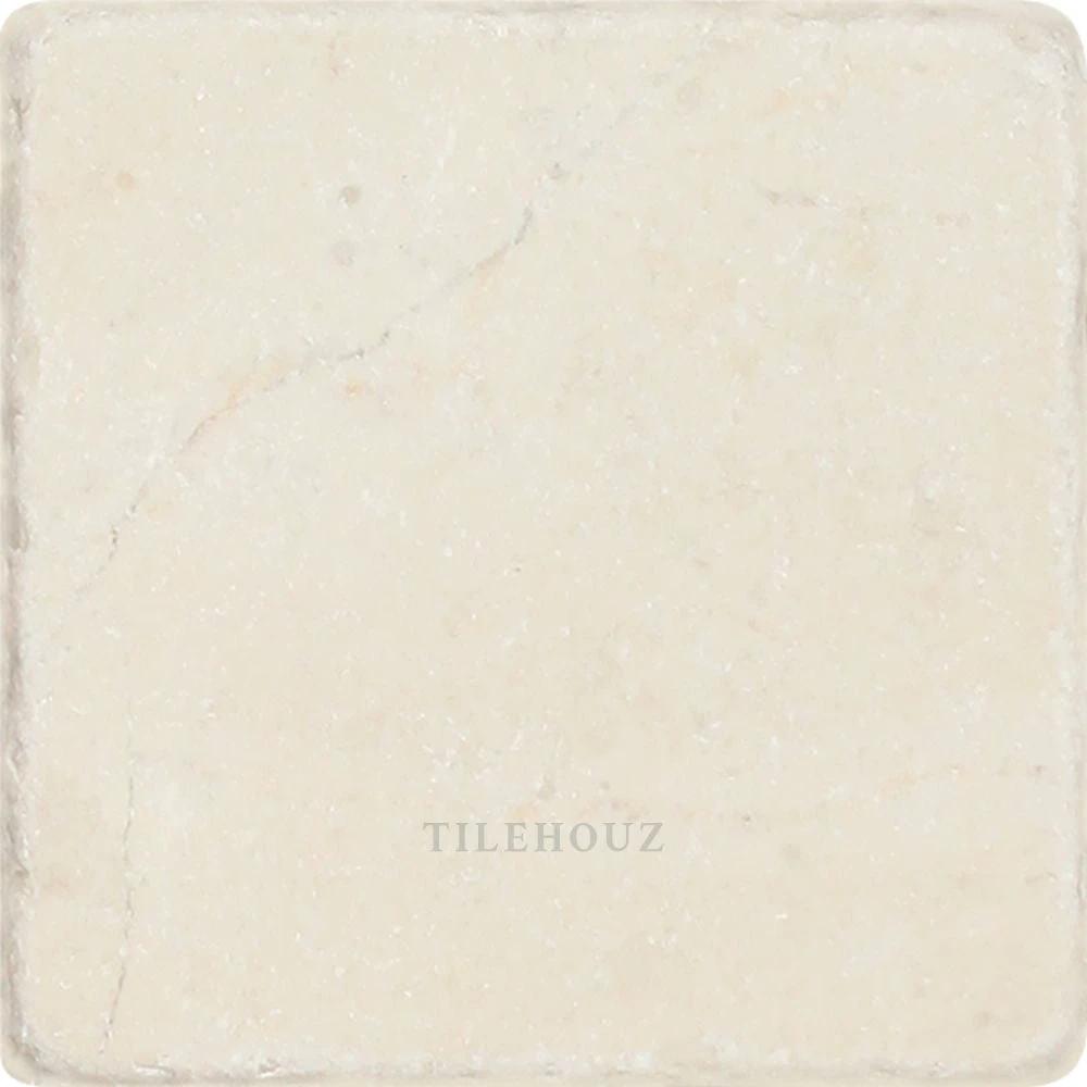 Crema Marfil 4x4 marble tile, beige tumbled finish, Tilehouz wall tile