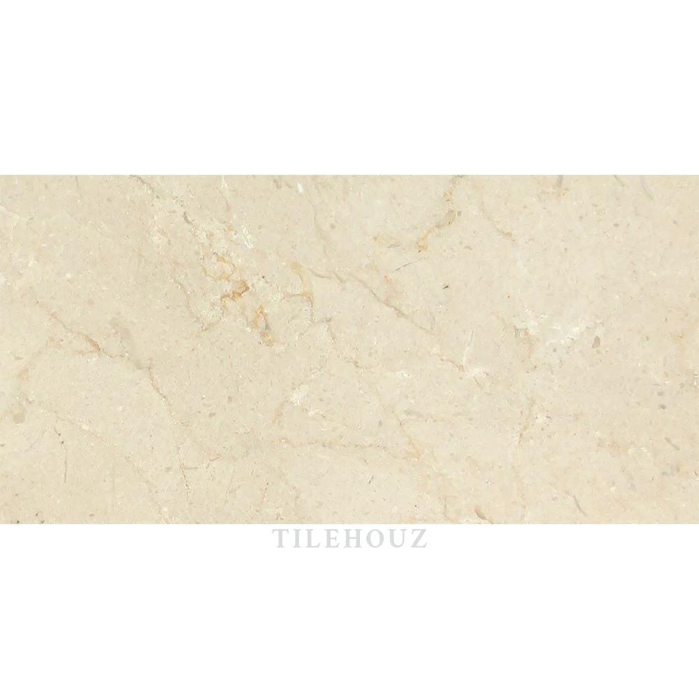 Crema Marfil 6x12 marble tile, polished & honed, beige with subtle veining, Tilehouz Wall & Ceiling Tile