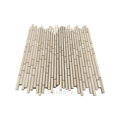 Crema Marfil Marble Bamboo Mosaic Polished/honed