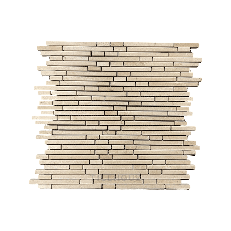 Crema Marfil Marble Bamboo Mosaic Polished/honed
