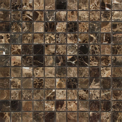Emperador Dark Marble 1 X Mosaic Tile Polished&honed Tiles