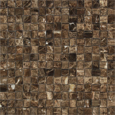 Emperador Dark Marble 3-D Small Bread Mosaic Tile Polished&honed Tiles