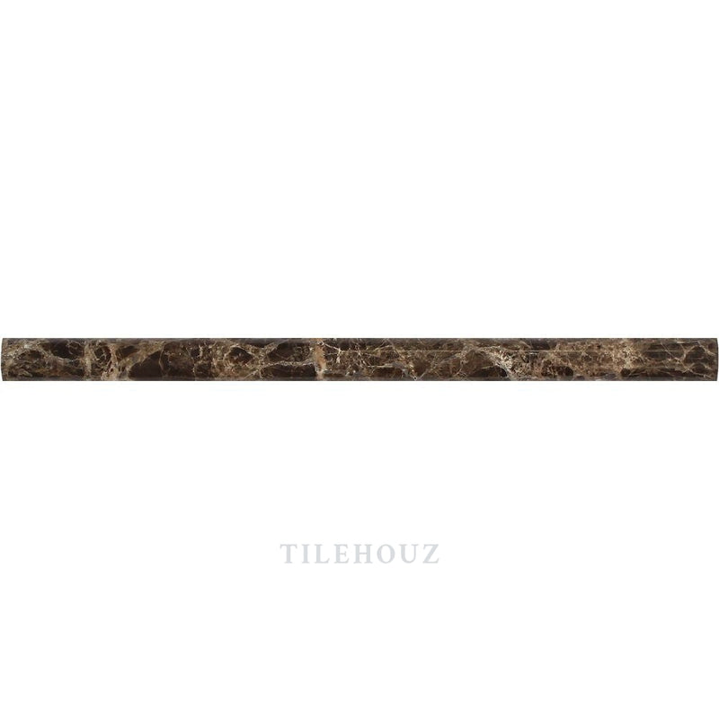 Emperador Dark Marble 3/4 X 12 Bullnose Liner Polished&honed Mosaic Tiles