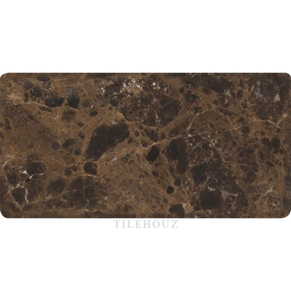 Emperador Dark Marble 3x6 Tumbled Tile by Tilehouz for wall tile