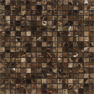 Emperador Dark Marble 5/8 X Mosaic Tile Polished&honed Tiles