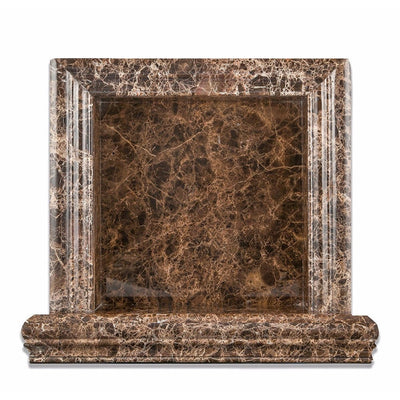 Emperador Dark Marble Shower Niche - Small Polished&honed Mosaic Tiles