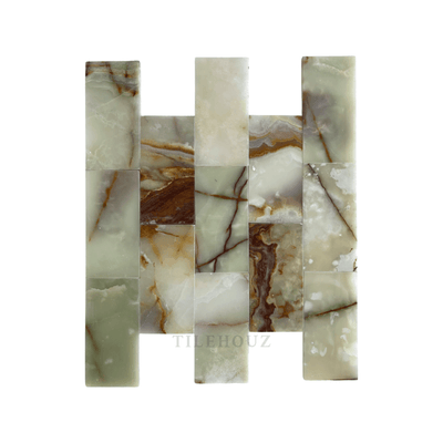 Green Onyx 3X6 Subway Tile Polished