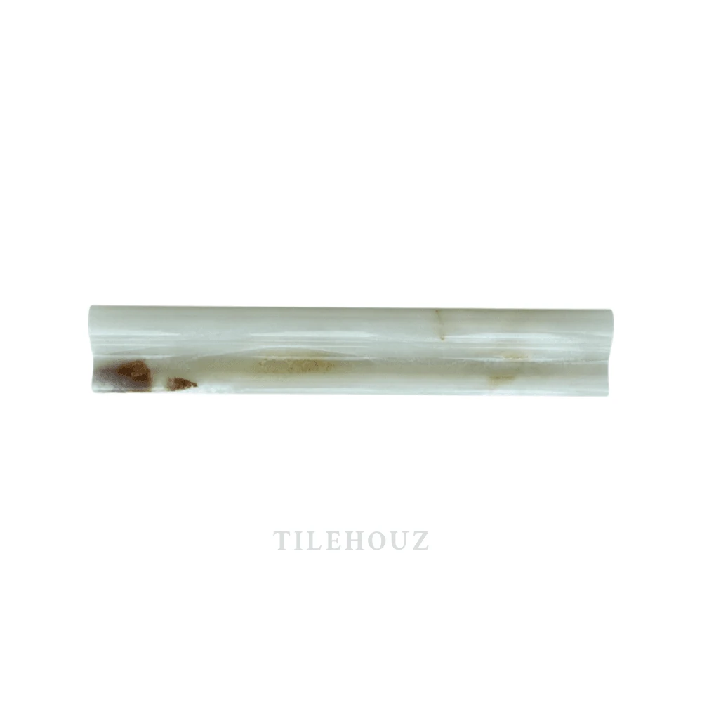 Tilehouz Green Onyx Crown Molding, polished