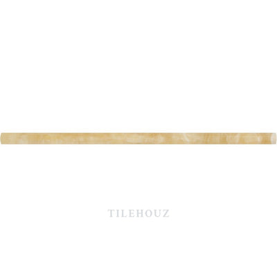 1/2 X 12 Polished Honey Onyx Pencil Liner Mosaic Tiles