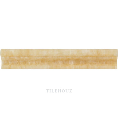 2 X 12 Polished Honey Onyx Crown Molding Mosaic Tiles