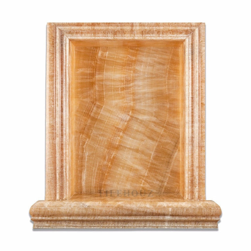 Honey Onyx Shower Niche Polished - Large Mosaic Tiles