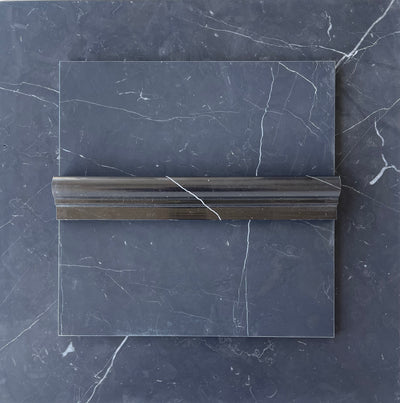 Nero Marquina Marble OG-1(Single Step Chair Rail) Polished/Honed