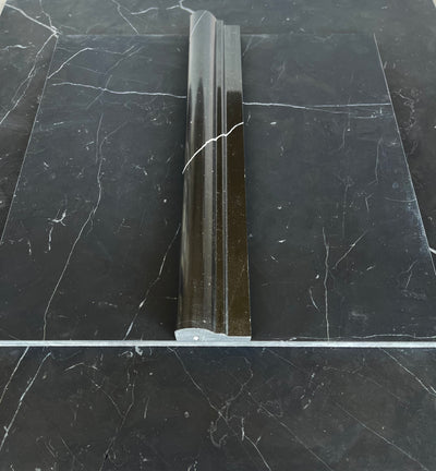 Nero Marquina Marble OG-1(Single Step Chair Rail) Polished/Honed