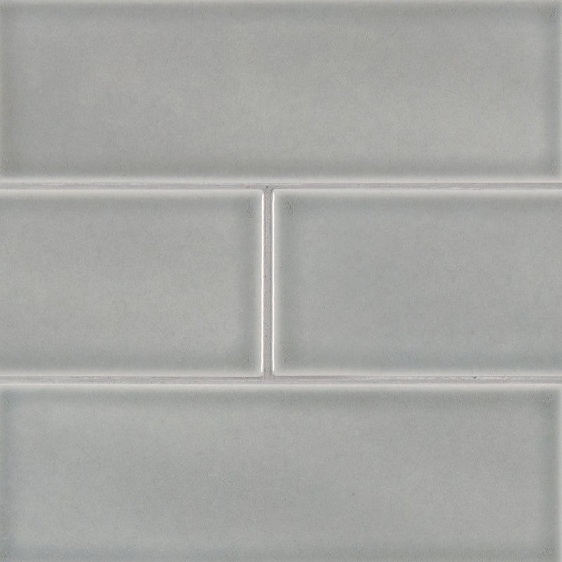 Morning Fog Glazed Ceramic Subway Tile 4x12