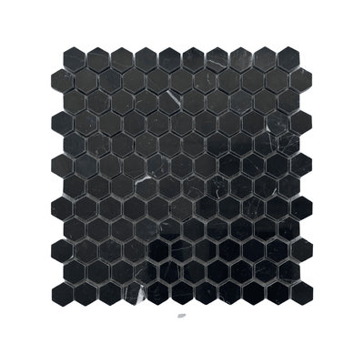 Nero Marquina 1 Hexagon Mosaic Polished/honed