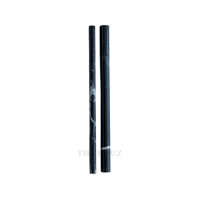 Nero Marquina 1/2 Pencil Liner Polished/honed