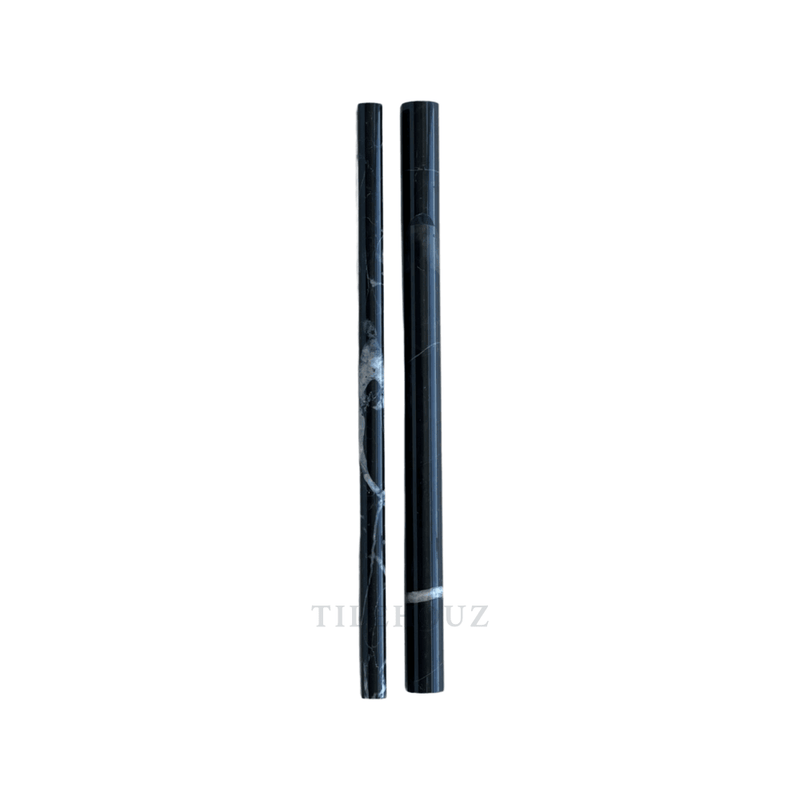 Nero Marquina 1/2 Pencil Liner Polished/honed