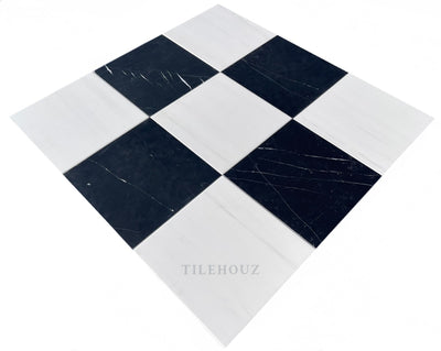 Nero Marquina 12X12 Tile Polished/Honed Wall & Ceiling