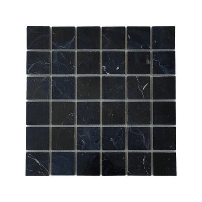 Nero Marquina 2X2 Square Mosaic Polished/honed