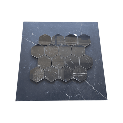 Nero Marquina 3 Hexagon Mosaic Polished/honed