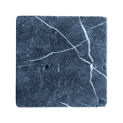 Nero Marquina 4X4 Tumbled Tile