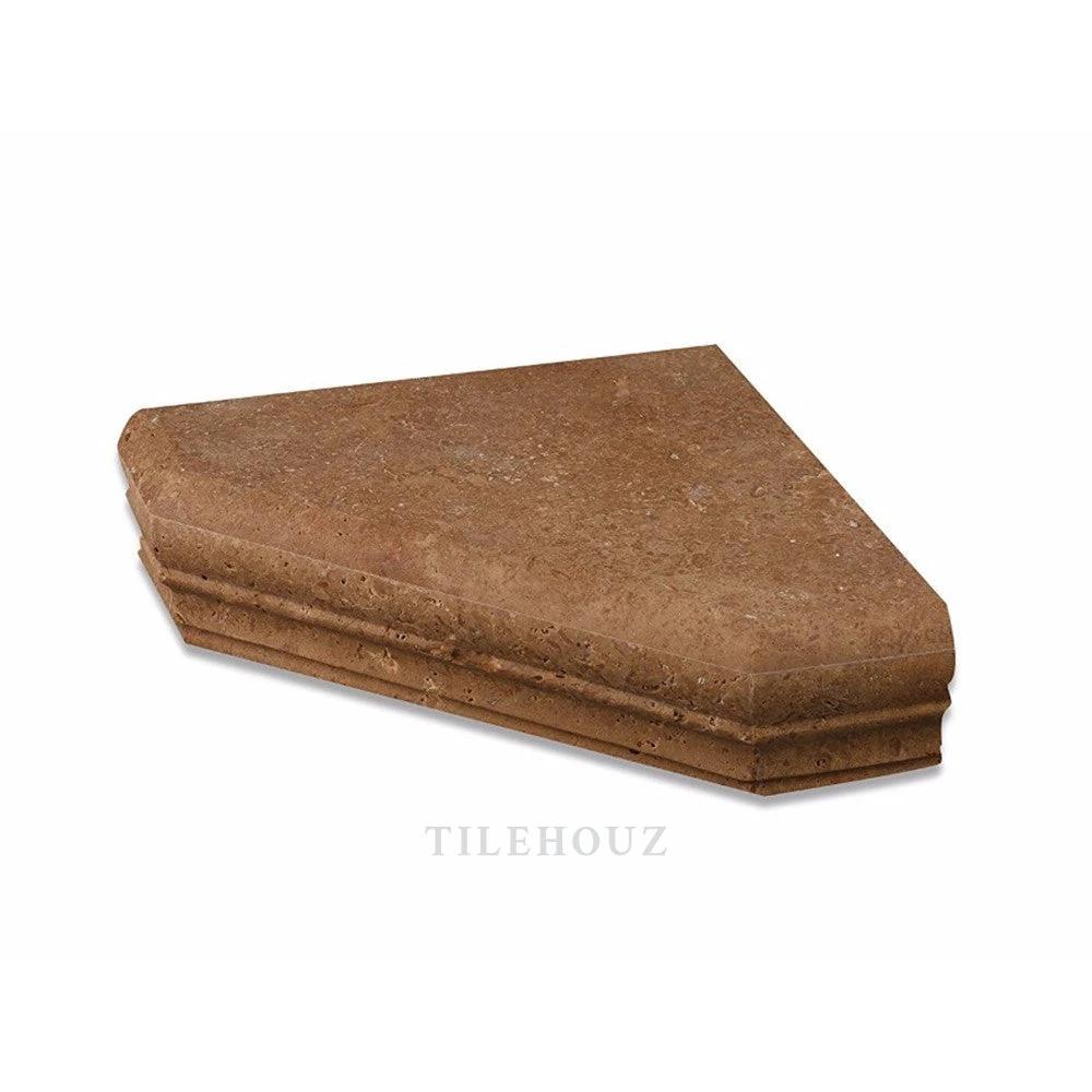Noce travertine shower corner shelf, honed finish, Tilehouz