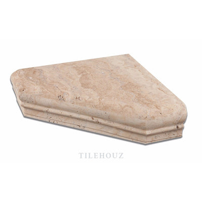 Philadelphia Light Travertine Shower Corner Shelf - Honed Mosaic Tiles