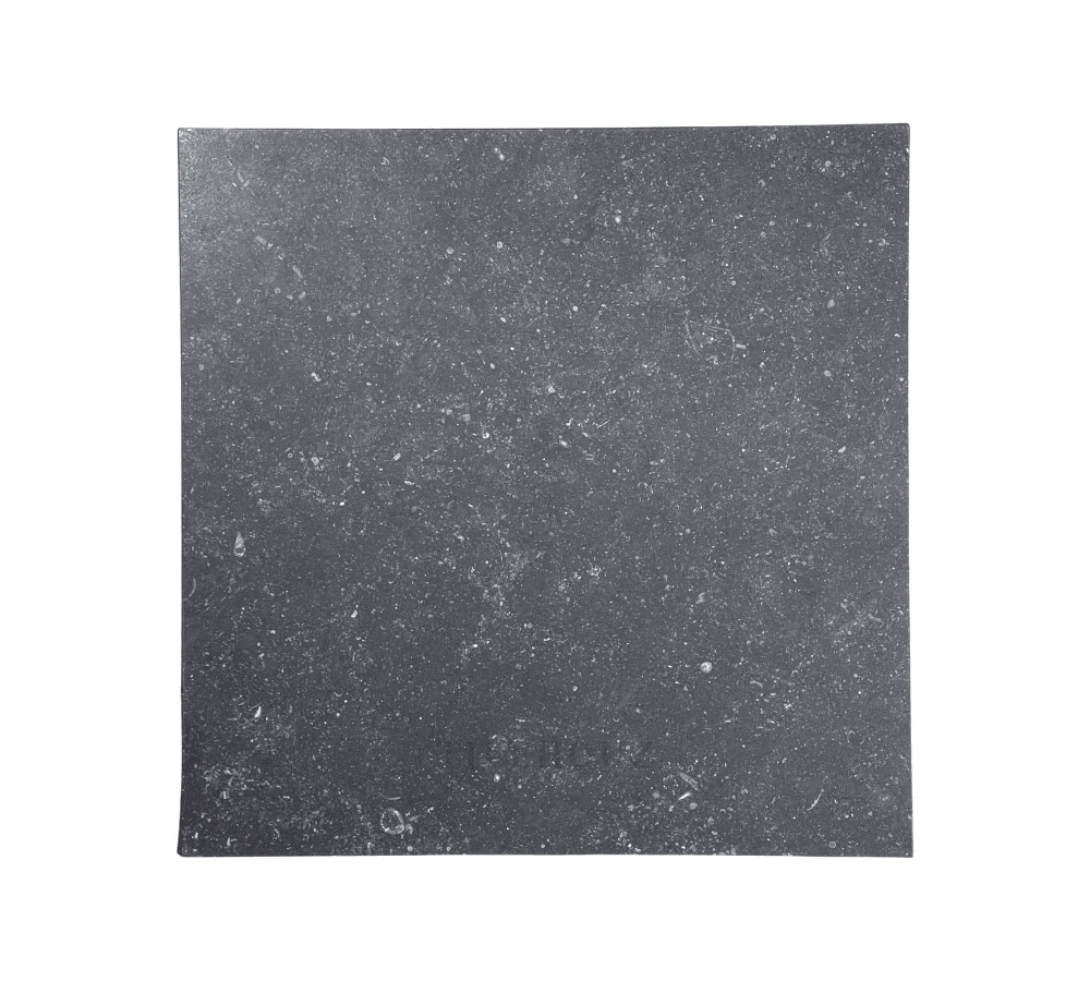 Pierre Bleu Belgian Bluestone limestone 18x18 honed tile in dark graphite
