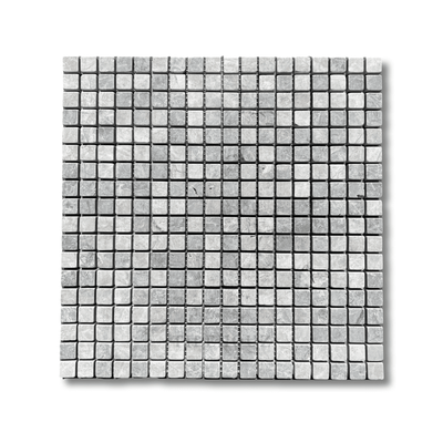 Tundra Gray Marble 5/8X5/8 Tumbled Mosaic