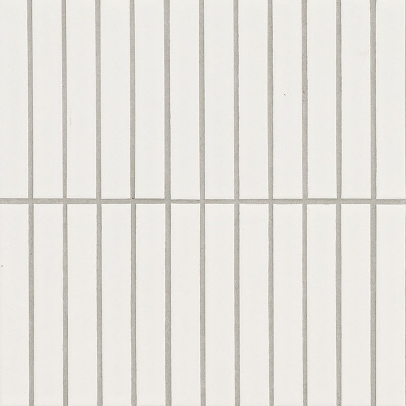 WHITE MATTE 1X6 STACK PATTERN